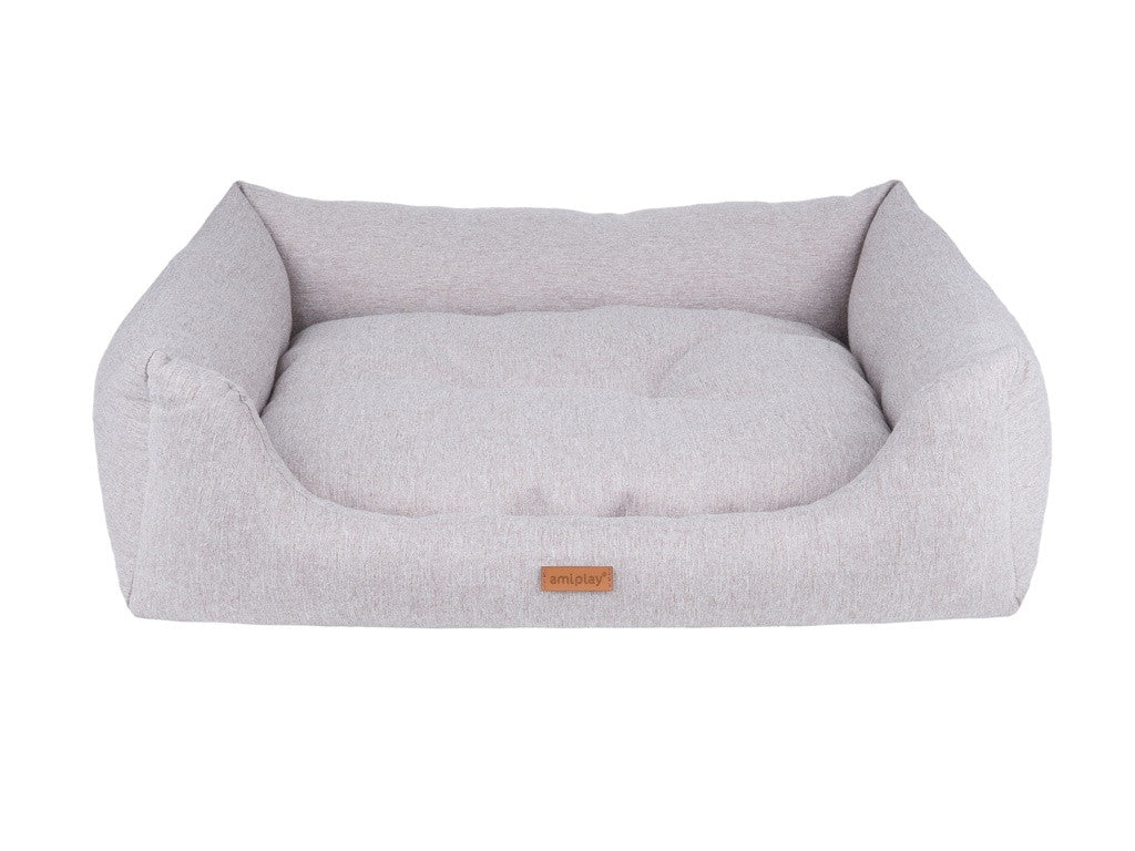 Amiplay Montana hundbäddsoffa M 68x56x18cm ljusgrå