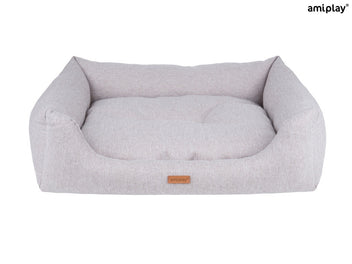 Amiplay Montana hundbäddsoffa M 68x56x18cm ljusgrå