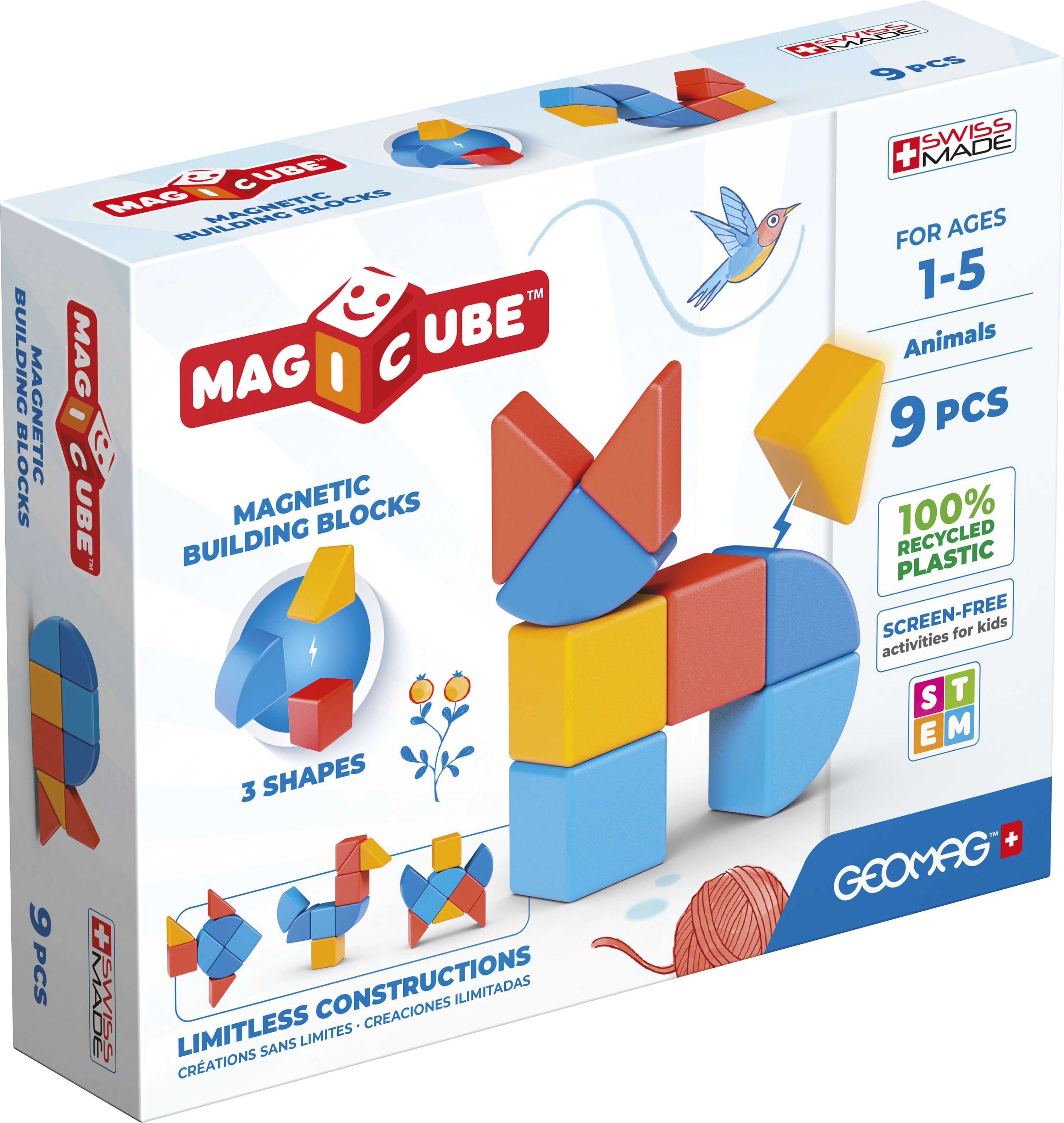 GEOMAG MAGICUBE ELÄIMET 9 OSAA