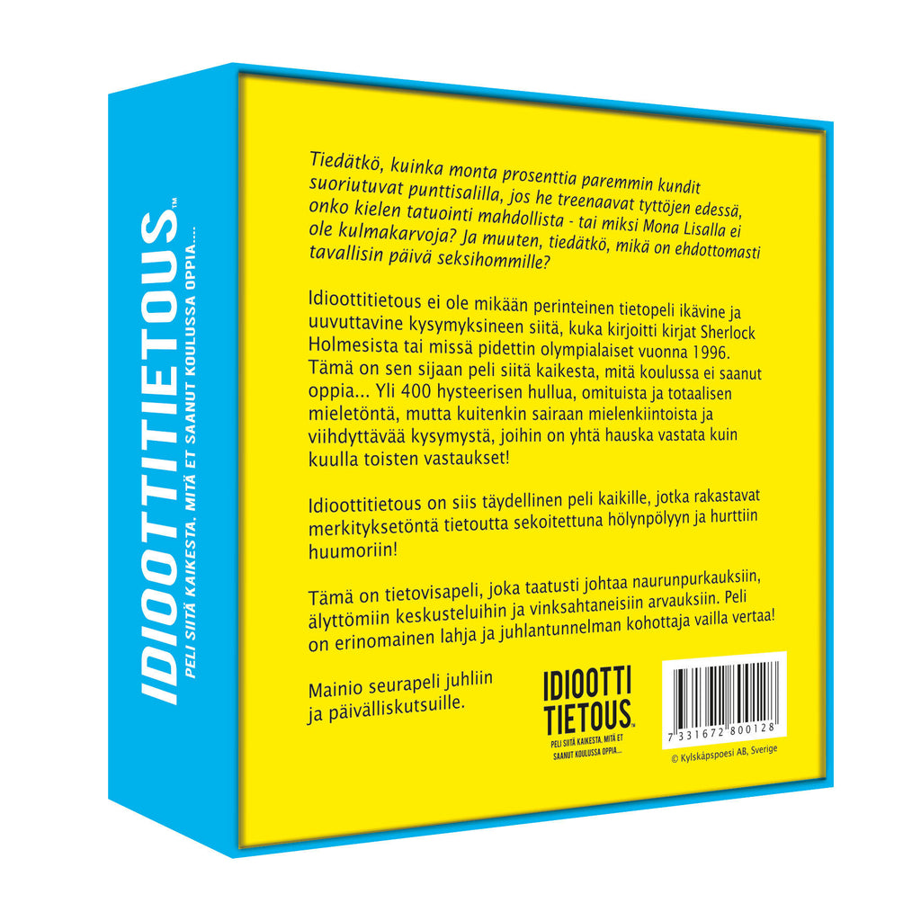 IDIOOTTITIETOUS -KYSYMYSPELI