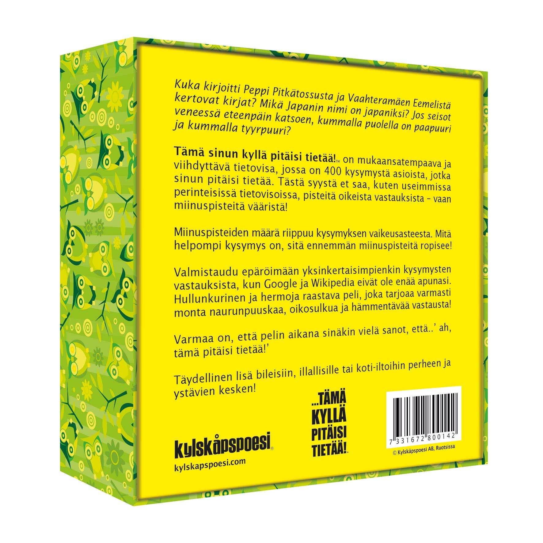 TÄMÄ KYLLÄ PITÄISI TIETÄÄ -TIETOVISA