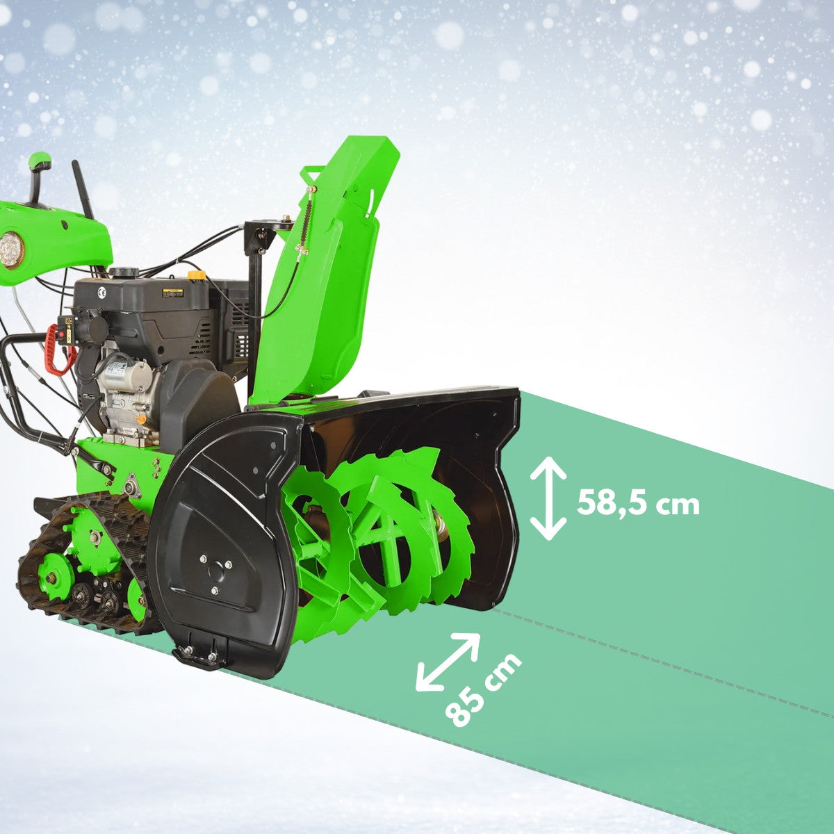 Snöslunga 15 HV / 420 cc – banddrift, 85 cm arbetsbredd, elstart