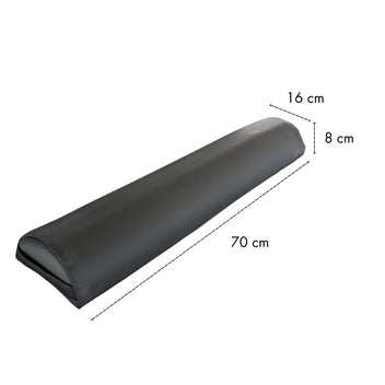 Halvstöd för massage 70 x 16 x 8 cm – konstläder, skumplast, svart