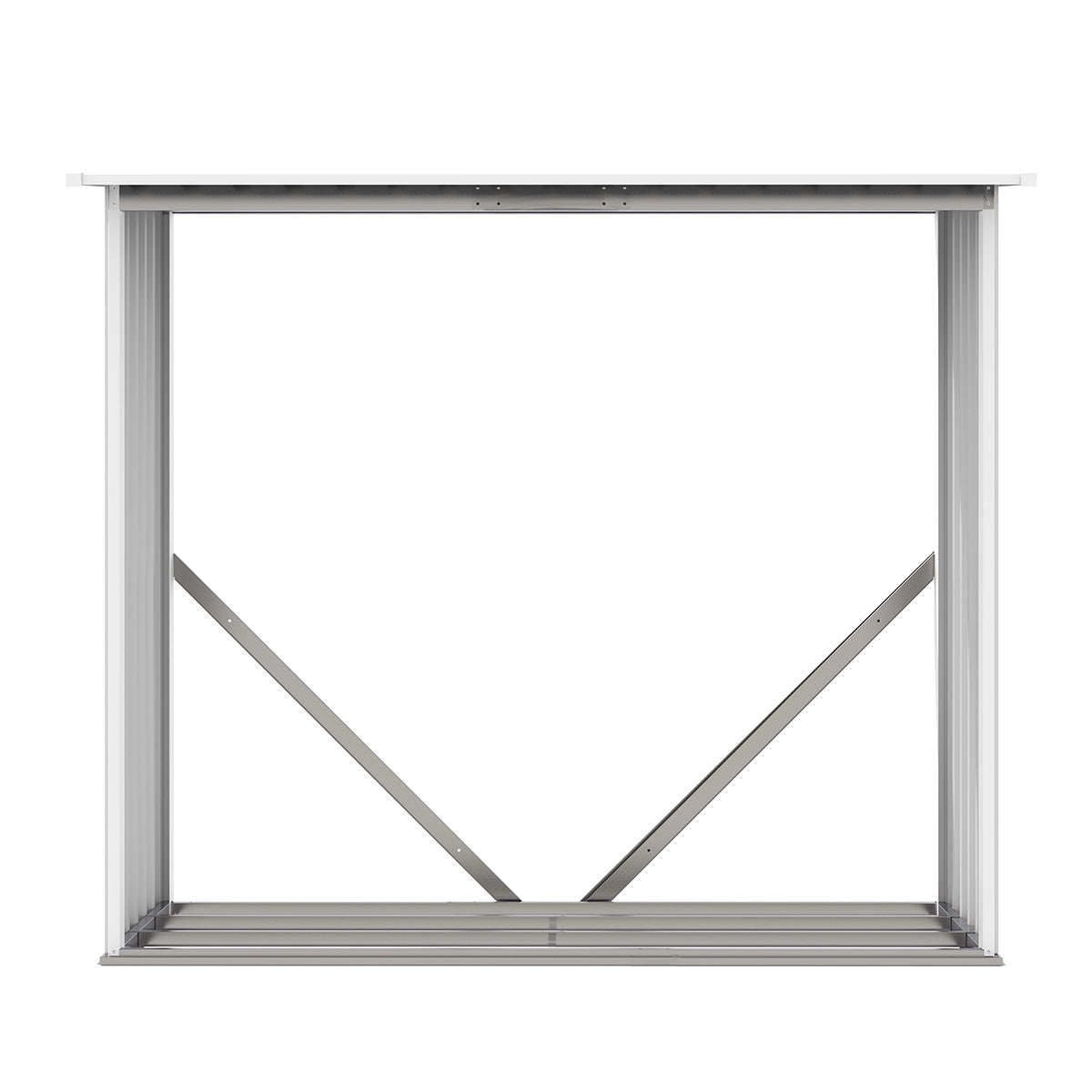 Puukatos 182 x 75 x 160 cm – 2,19 m³, galvanoitu teräs