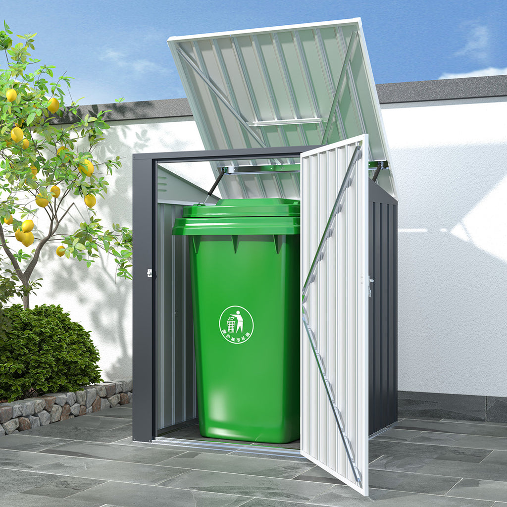 POHJOLA GARDEN Roskakatos 1 jäteastialle, Teräslevy, 98 x 101 x 131 cm