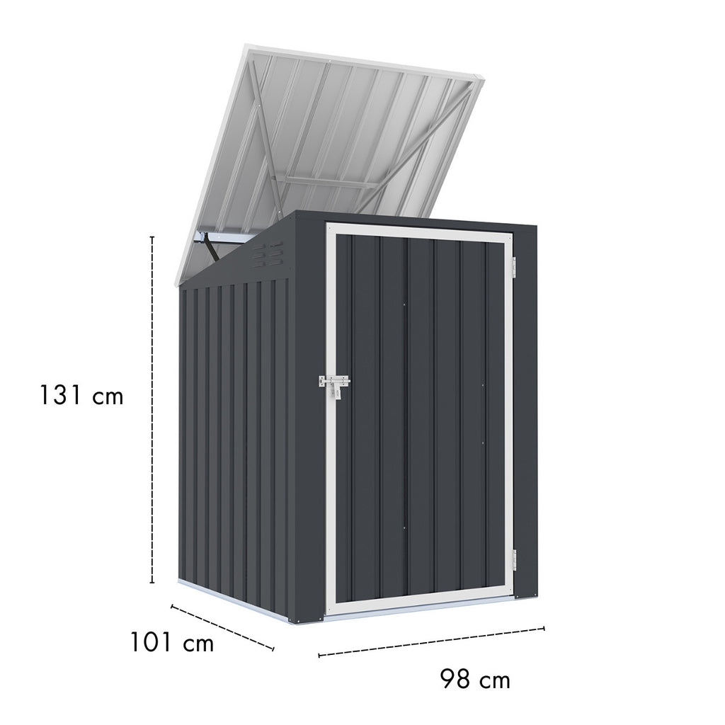 POHJOLA GARDEN Roskakatos 1 jäteastialle, Teräslevy, 98 x 101 x 131 cm
