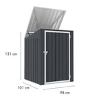 POHJOLA GARDEN Roskakatos 1 jäteastialle, Teräslevy, 98 x 101 x 131 cm