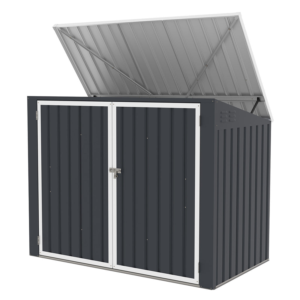 POHJOLA GARDEN Roskakatos 2 jäteastialle, Teräslevy, 173 x 101 x 131 cm