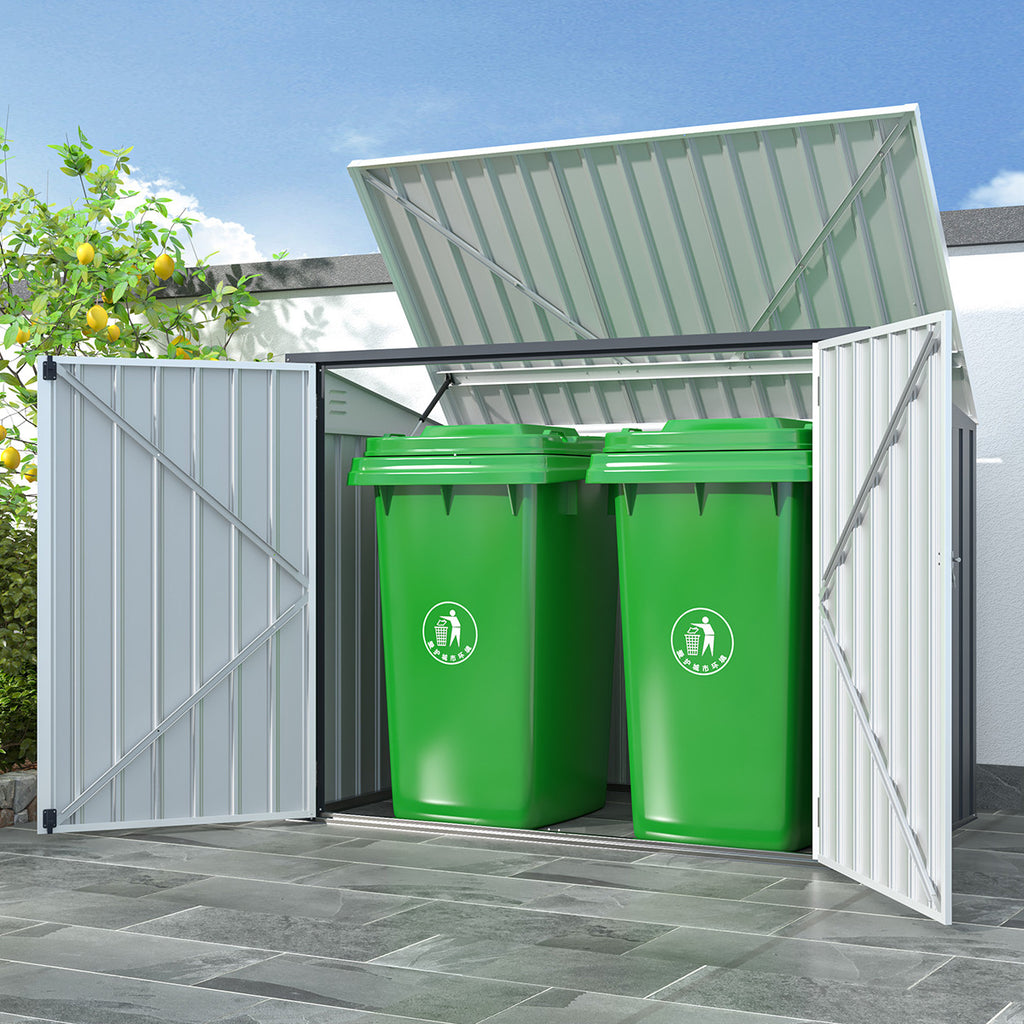 POHJOLA GARDEN Roskakatos 2 jäteastialle, Teräslevy, 173 x 101 x 131 cm