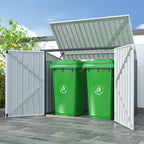 POHJOLA GARDEN Roskakatos 2 jäteastialle, Teräslevy, 173 x 101 x 131 cm