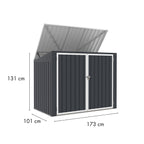 POHJOLA GARDEN Roskakatos 2 jäteastialle, Teräslevy, 173 x 101 x 131 cm