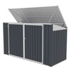 Roskakatos 3 jäteastialle 237 x 101 x 131 cm – teräslevy, avattava katto, tuuletus