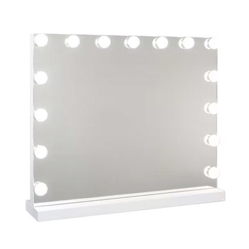 Hollywood-sminkspegel med belysning 58 x 46 cm – 3 ljusinställningar, bord- och väggmontering