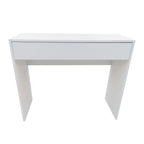 Pohjola Indoor Hollywood Meikkipöytä Valoilla & Leveällä Laatikolla, 91 x 35 x 76/122 cm, Valkoinen