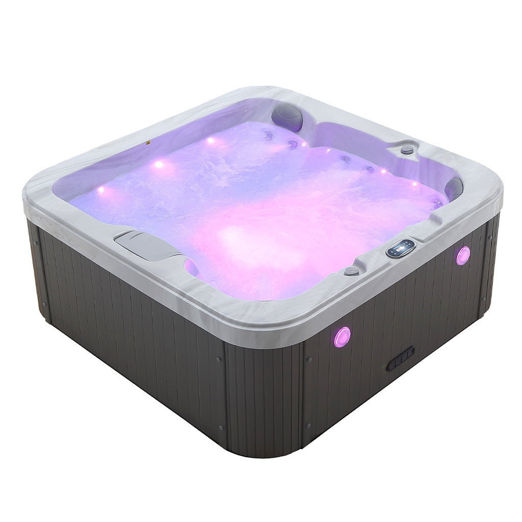 Pohjola Spa Ulkoporeallas 190x190 cm, 25 suutinta, LED-valot WIFI