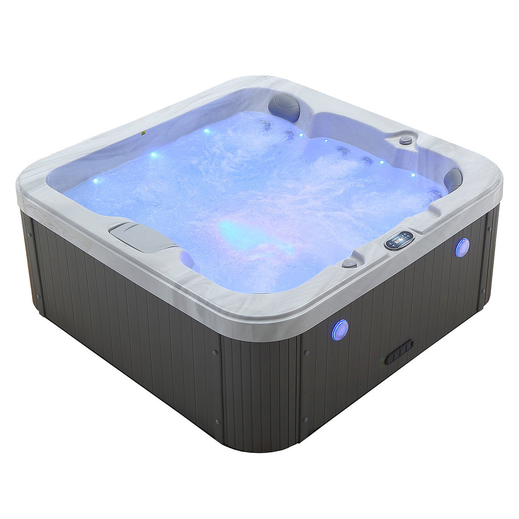 Pohjola Spa Ulkoporeallas 190x190 cm, 25 suutinta, LED-valot WIFI