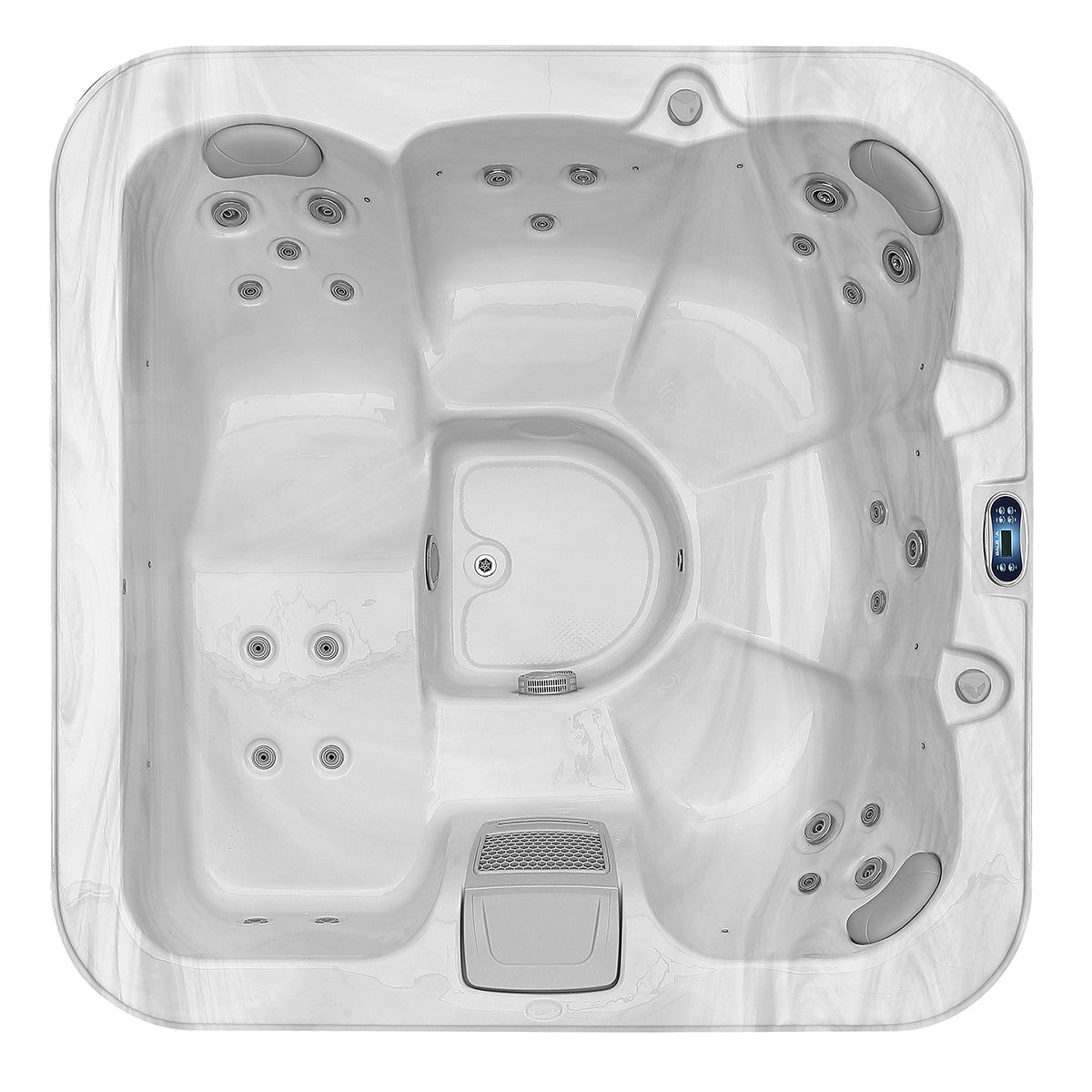 Pohjola Spa Ulkoporeallas 190x190 cm, 25 suutinta, LED-valot WIFI