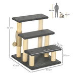 Kissan raapimispuu + portaat, beige / harmaa