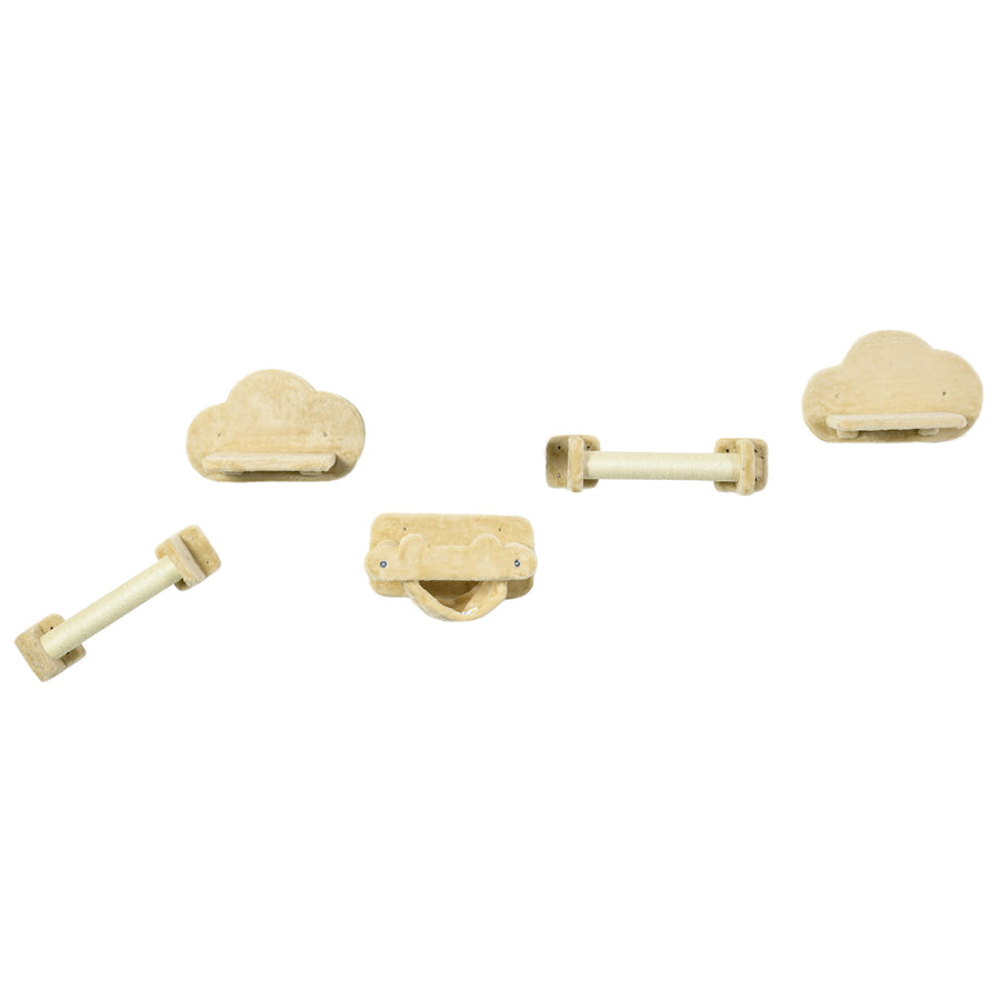 Kattklättervägg, 5 delar, beige