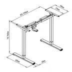 Pohjola Indoor Sähköpöytä 120 x 60cm, Valkoinen