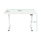 Pohjola Indoor Sähköpöytä 120 x 60cm, Valkoinen