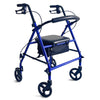 VARMA Kevyt Rollaattori Säilytyslaukulla & Selkänojalla, Sininen