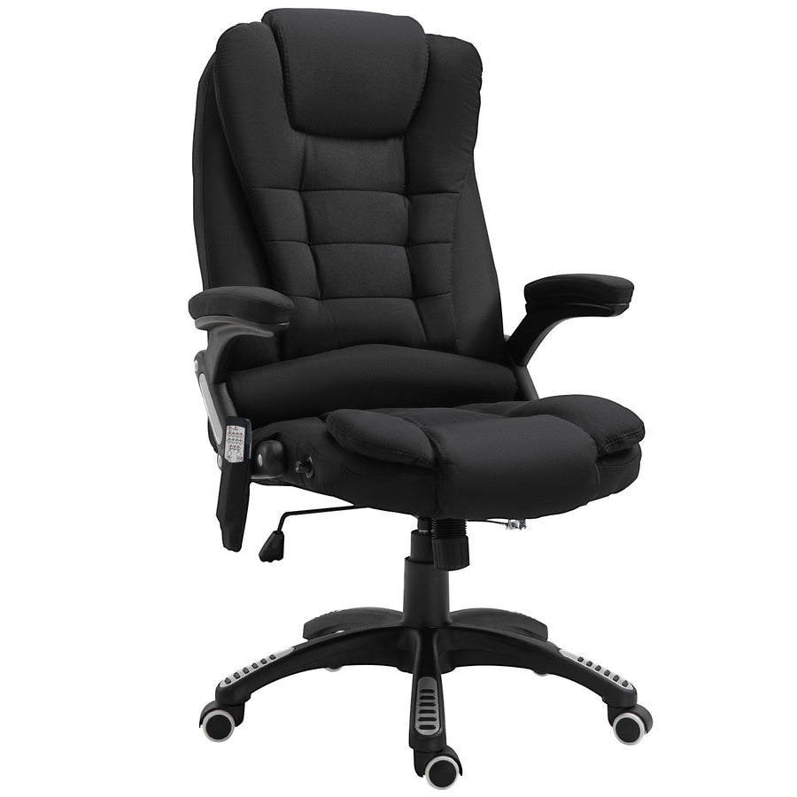 Kontorsstol, spelstol med massagefunktion, höjdjusterbar, svart, 67x74x116-126 cm