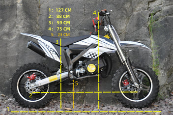 Minikrossi 49cc – 2,5 kW, 45 km/h, automaattivaihteisto, sininen