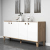 Chic Home Susanna sideboard 180x41xH78 cm, beige/vit