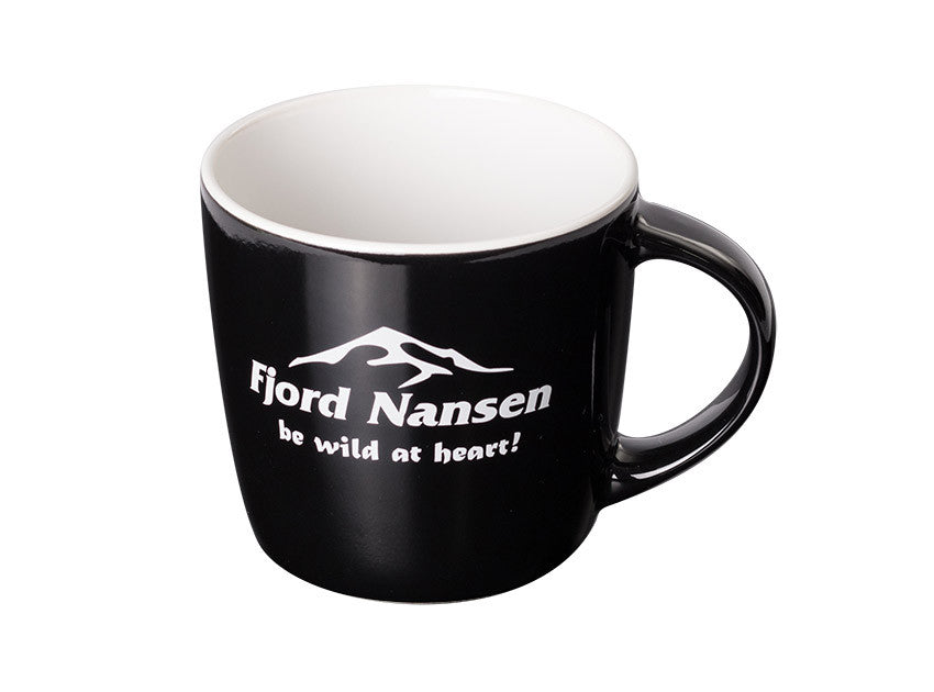 Fjord Nansen Wiking mugg, svart 300 ml