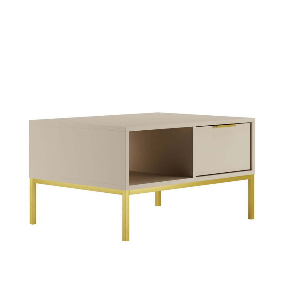 Kocot Austin soffbord L80 cm, naturvit/guld