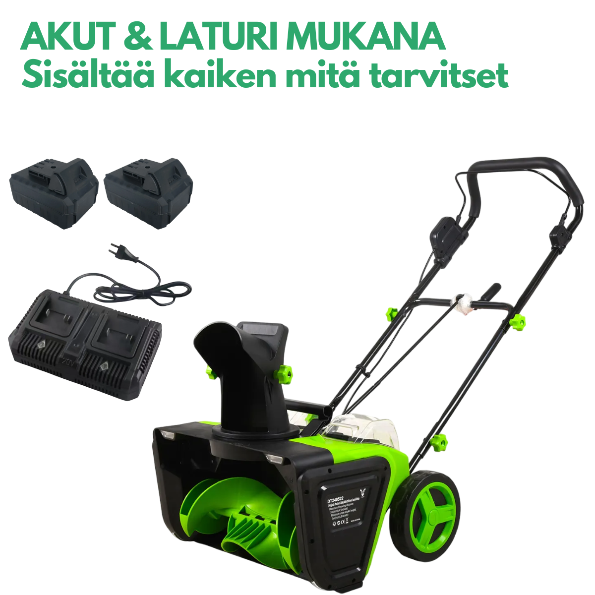 Akkulumilinko 20'' / 50 cm – Li-ion, 285 mm työskentelysyvyys, jopa 7 m
