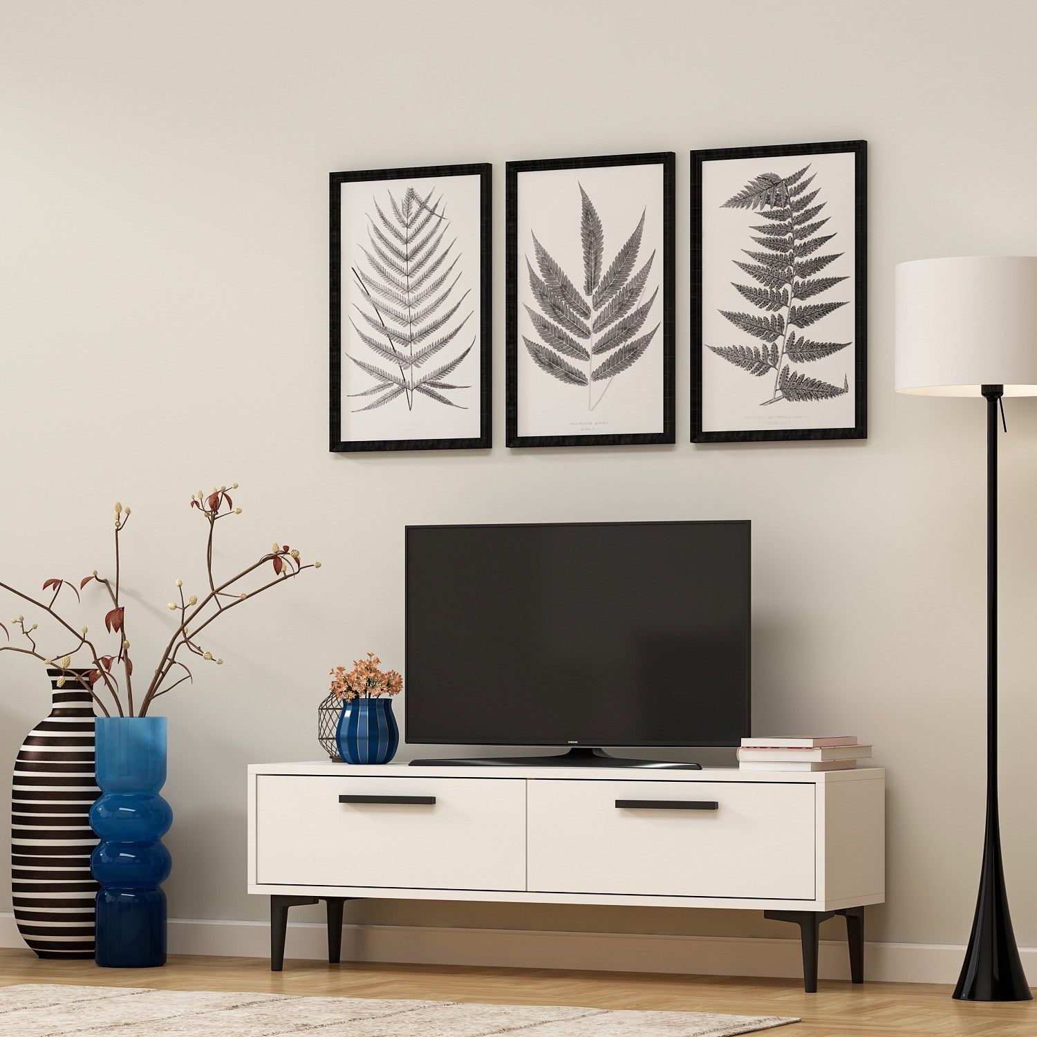 Chic Home Niklas TV-taso 120x29,6x45 cm, valkoinen