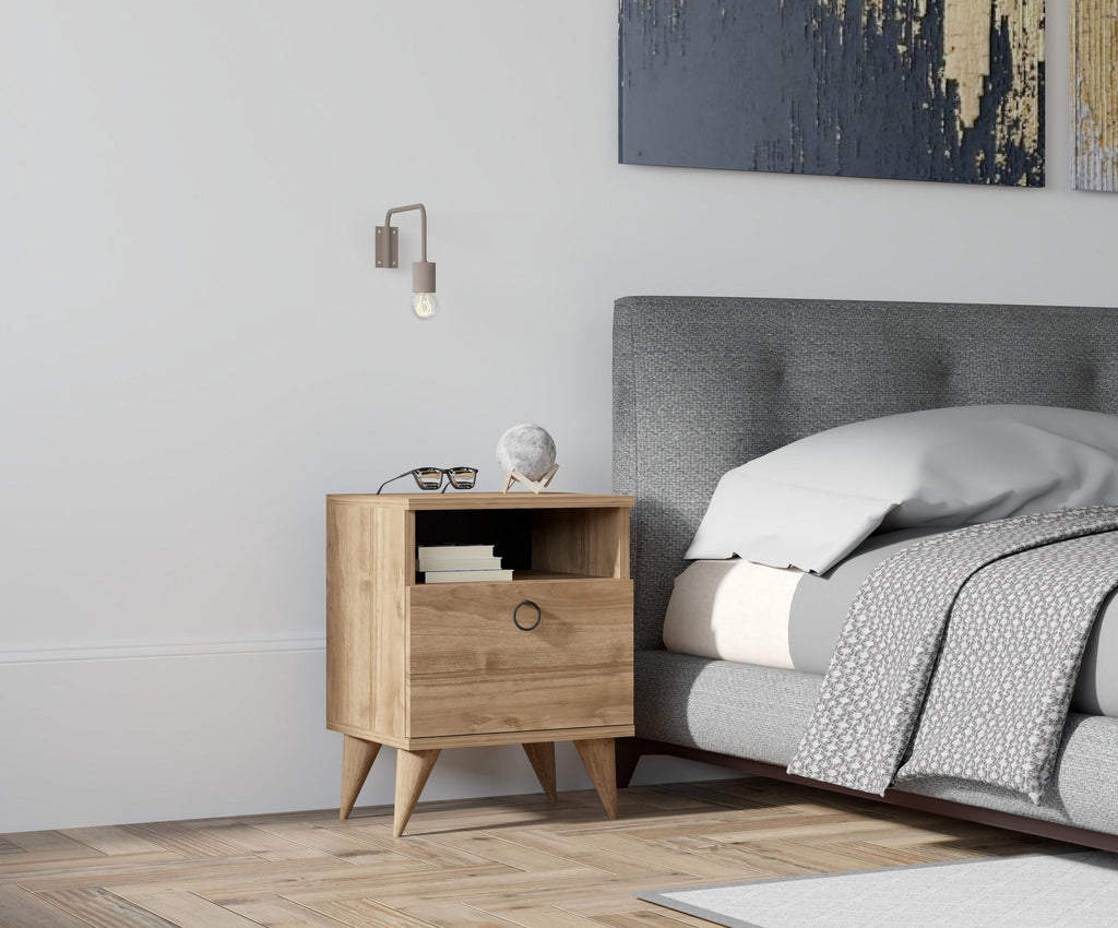 Chic Home Bigga yöpöytä 40x40xK50 cm, tummanruskea