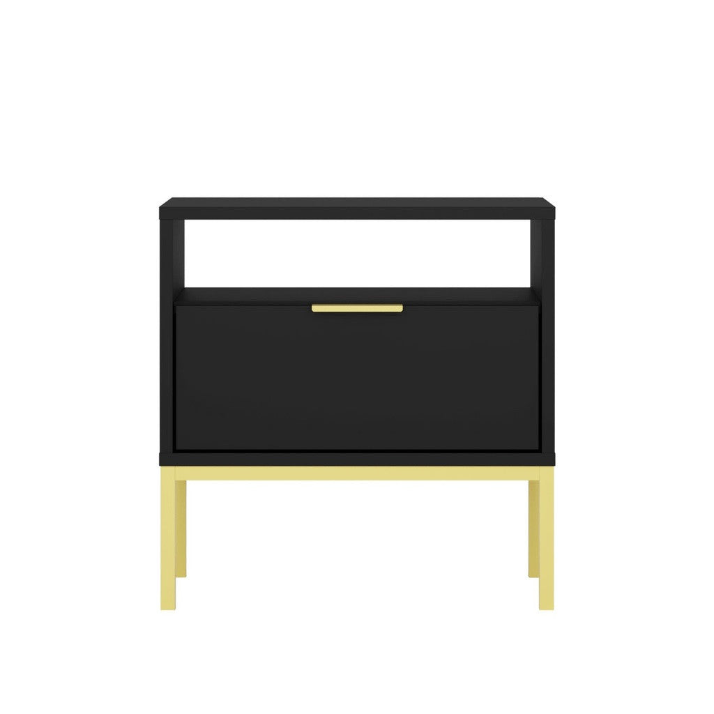 Kocot Austin yöpöytä, musta/kulta