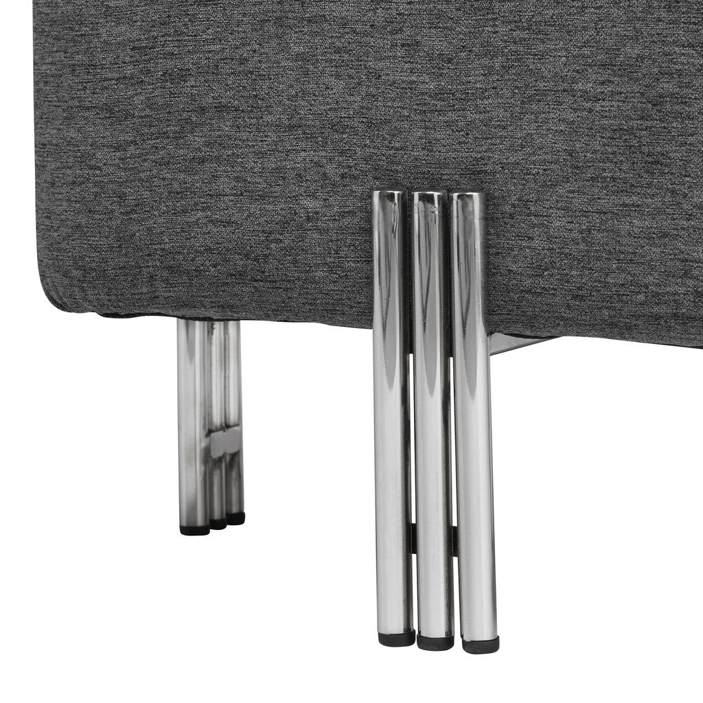 Chic Home Collection Rahi kangasverhoilulla 36x36x42cm, tummanharmaa