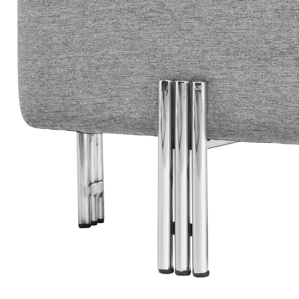 Chic Home Collection Rahi kangasverhoilulla 36x36x42cm, vaaleanharmaa