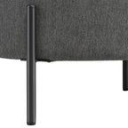 Chic Home Collection Rahi kangasverhoilulla, pyöreä Ø75cm, tummanharmaa