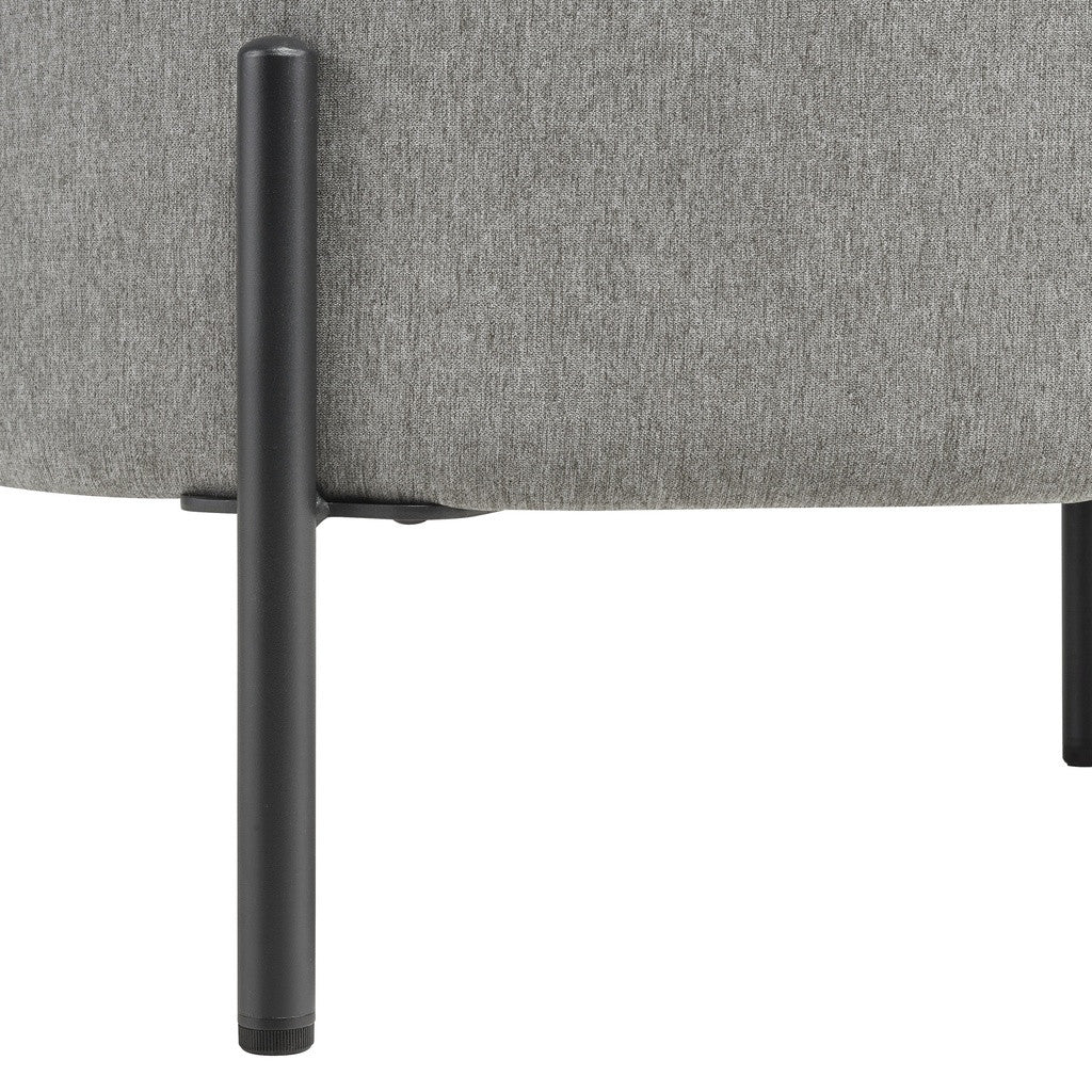 Chic Home Collection Rahi kangasverhoilulla, pyöreä Ø75cm, vaaleanharmaa