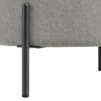 Chic Home Collection Rahi kangasverhoilulla, pyöreä Ø75cm, vaaleanharmaa