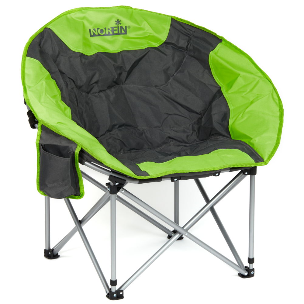 Norfin Vihti campingstol, vadderad, grön/grå