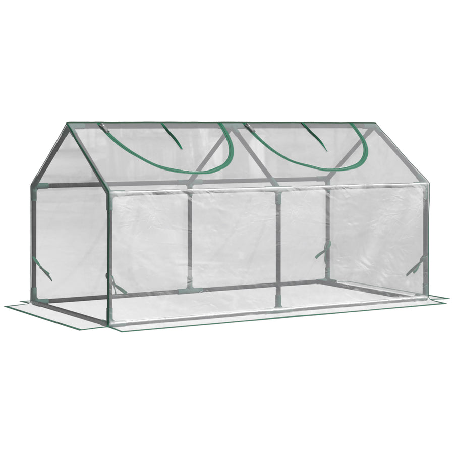 Pieni muovikasvihuone PVC-Suojalla 120x60x60cm