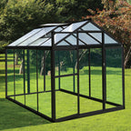 POHJOLA GARDEN Hybrid Kasvihuone 4,6m², Tukeva Runko, Kirkas Seinäpaneeli, Sokkeli