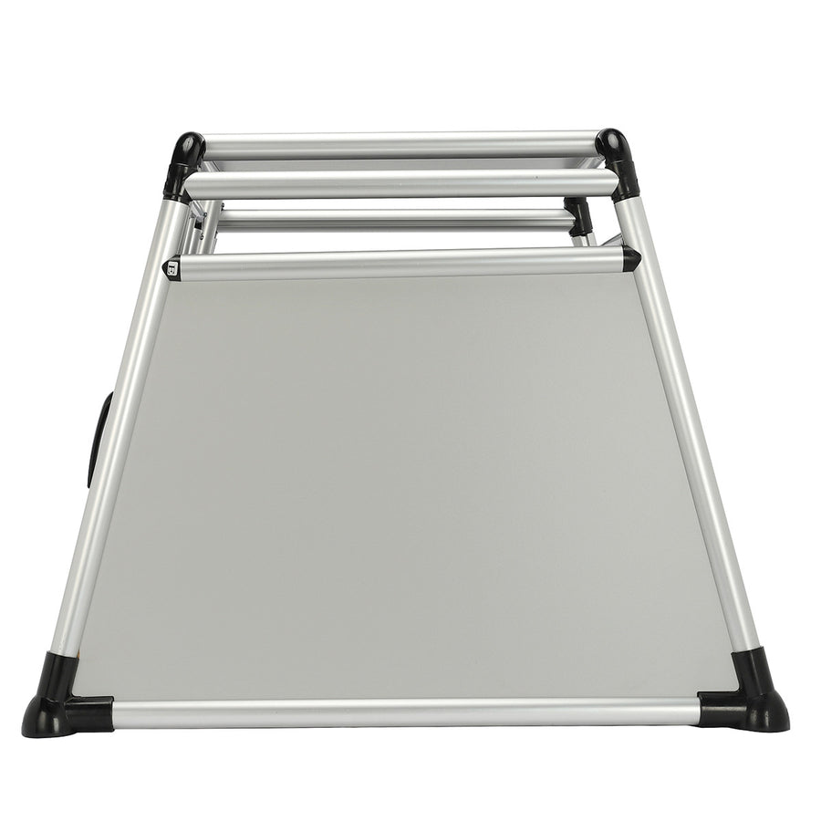 Hundbur 81 x 56 x 64 cm – aluminiumram, MDF-paneler, rundade rör