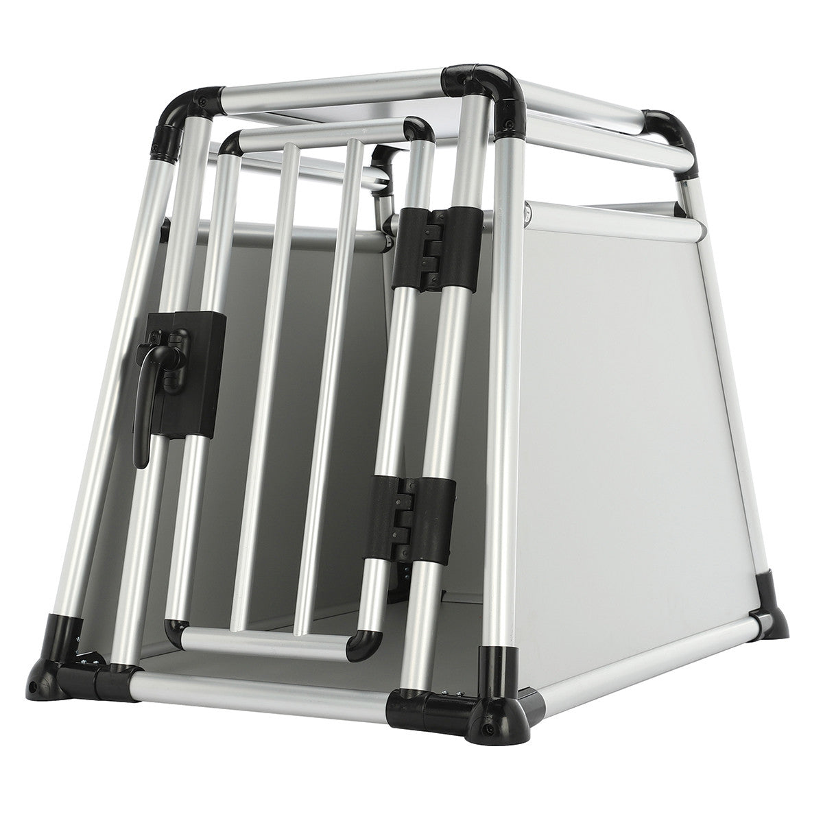 Koiran kuljetushäkki 81 x 56 x 64 cm – alumiinirunko, MDF-paneelit, pyöristetyt putket
