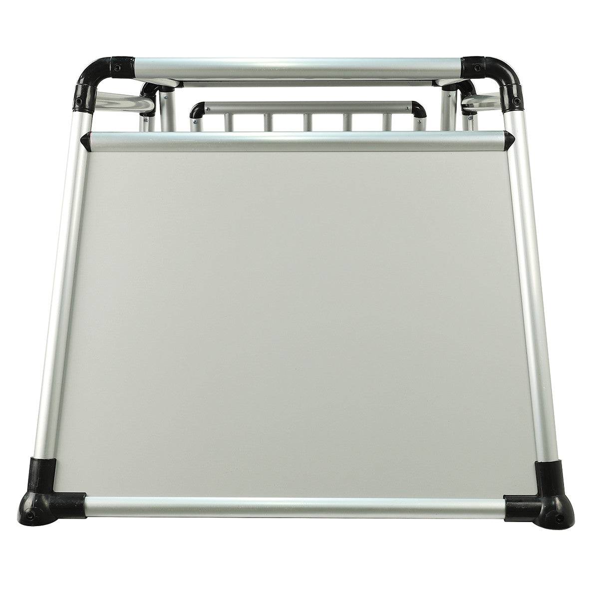 Transportbur för hund 84 x 76 x 64 cm – aluminiumram, MDF-paneler, rundade rör