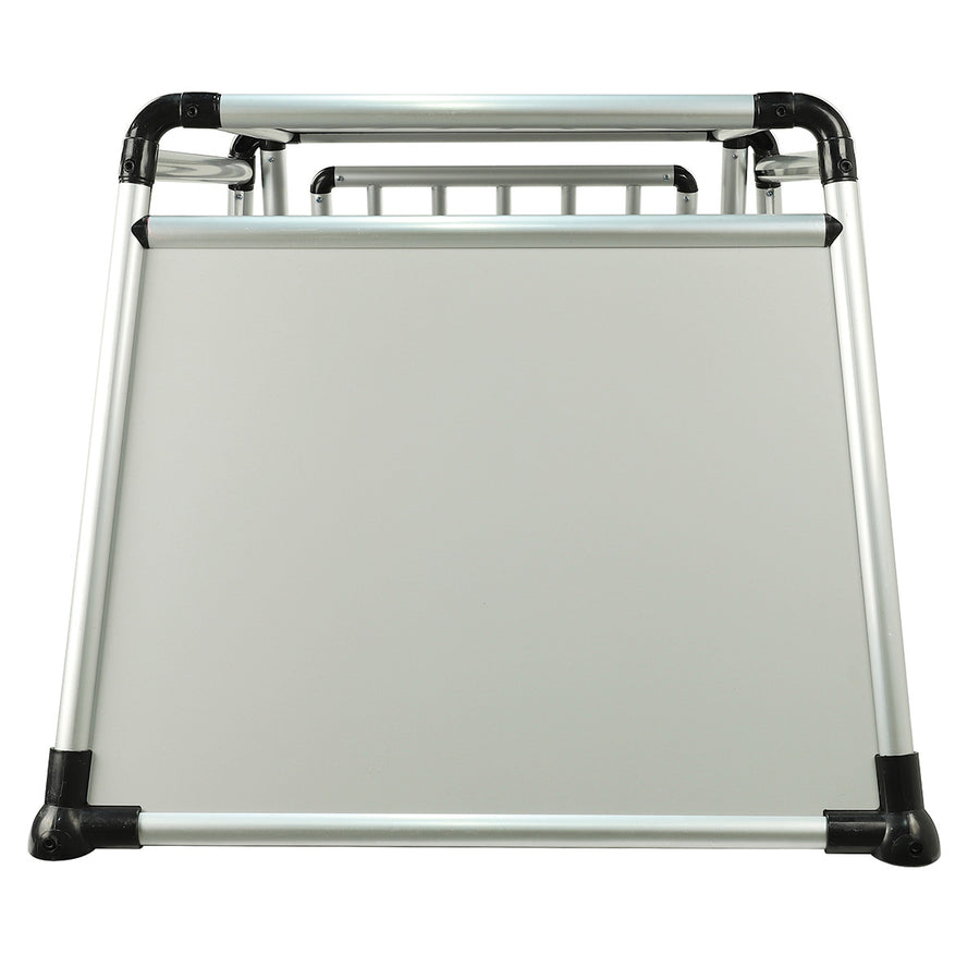 Transportbur för hund 84 x 76 x 64 cm – aluminiumram, MDF-paneler, rundade rör