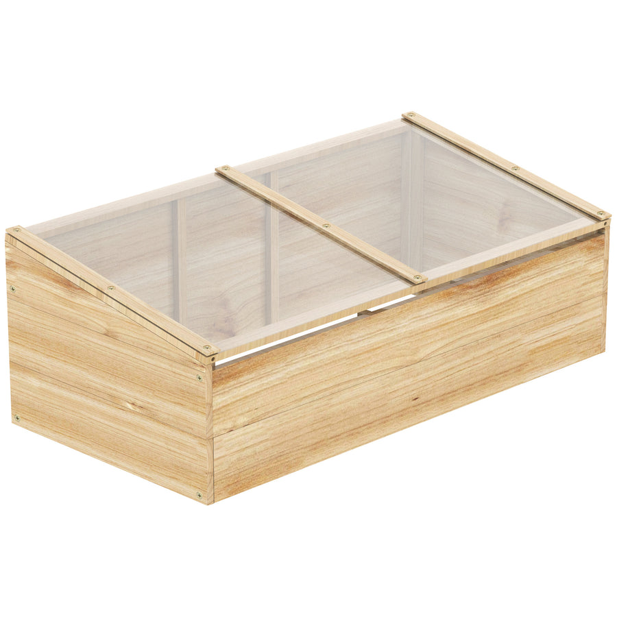 Träväxthus/planteringslåda 100 x 50 x 35 cm
