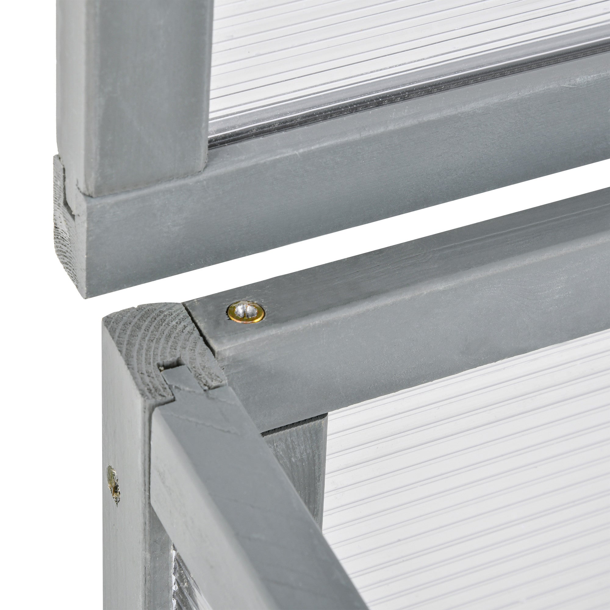 Pieni Kasvihuone / Istutuslaatikko Kuusipuusta 90 x 46 x 40 cm Harmaa