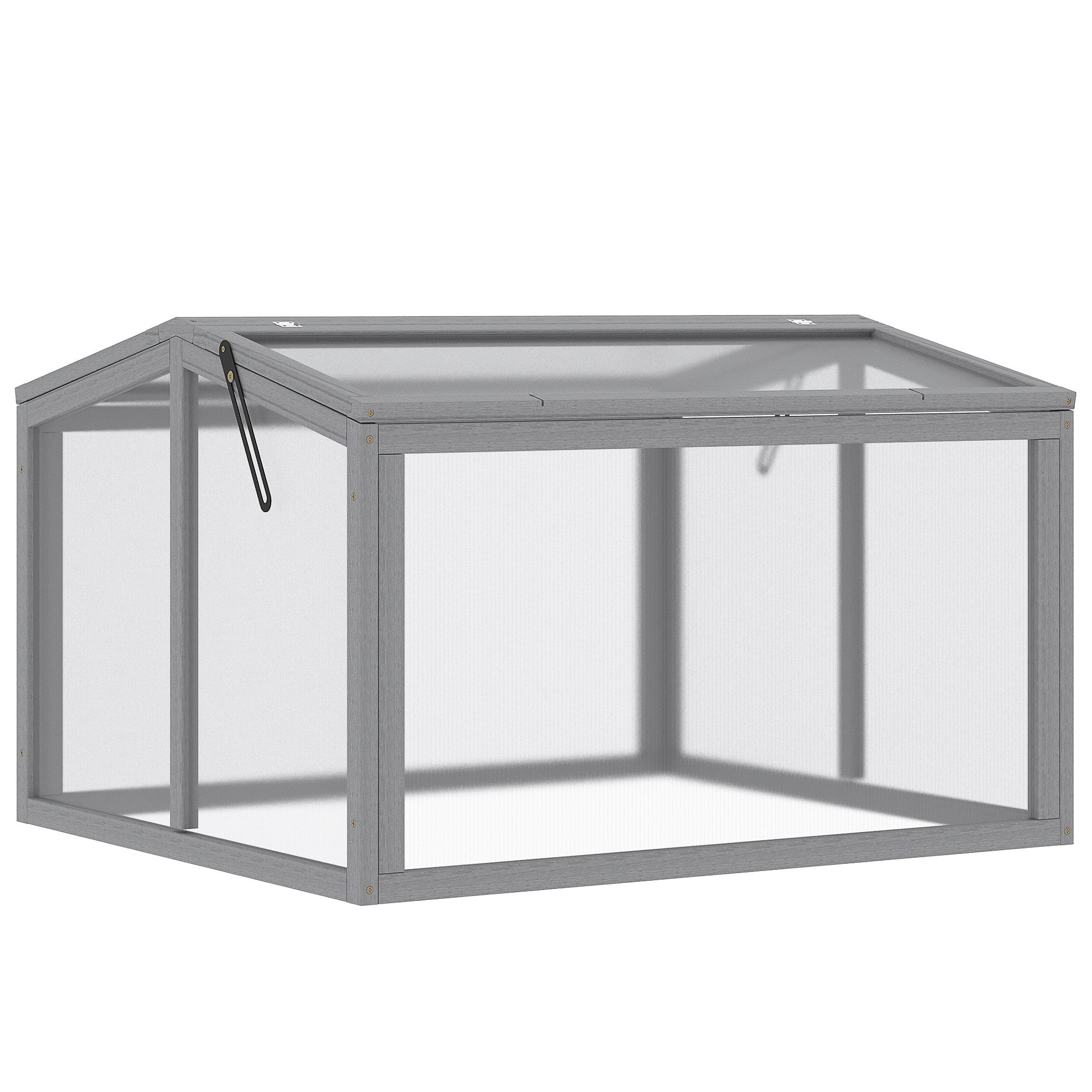 Pieni Kasvihuone / Istutuslaatikko Mänty 90 x 80 x 58 cm Harmaa